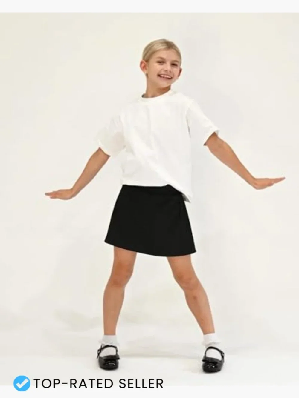 Girls Tennis Skort Athletic Skirt with Pockets High Waisted Sports Golf Running